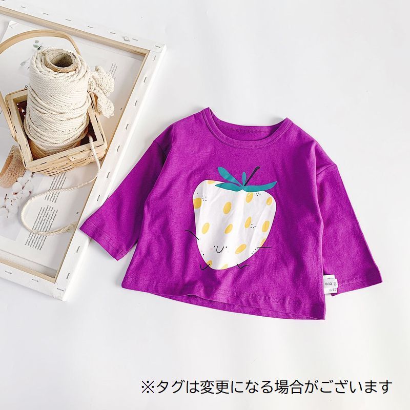 Club Forest 長袖tシャツ カットソー ロンt キッズ ベビー 子供 女の子 男の子 トップス ラウンドネック 丸首 ロゴ イラスト プリント カジュアル かわいい